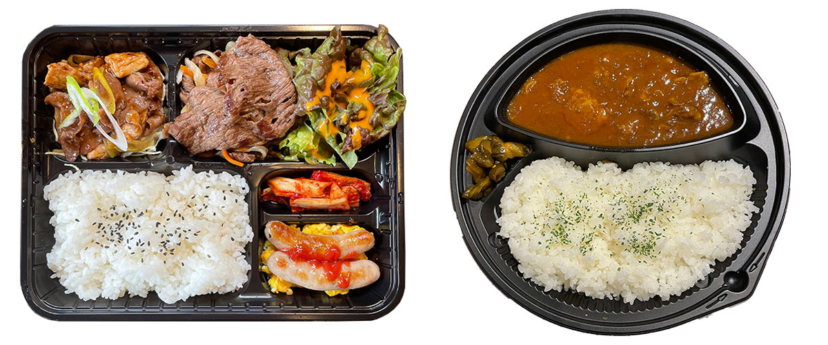 カルビ弁当＆金三カレー